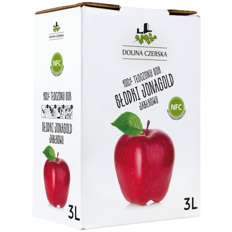 DOLINA CZERSKA NFC Sok tłoczony JABŁKO JONAGOLD SŁODKI 3l karton