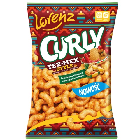 LORENZ CURLY Chrupki orzechowe Tex-Mex 100g