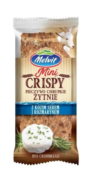 MELVIT Crispy pieczywo chrupkie z serem kozim i rozmarynem 30g