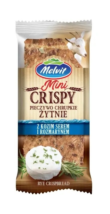 MELVIT Crispy pieczywo chrupkie z serem kozim i rozmarynem 30g