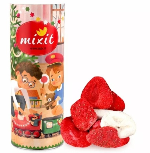 MIXIT Duża chrupiące owoce banan i truskawka liofilizowane 160g