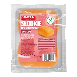 NAURA Bułeczki bezglutowe słodkie 80g