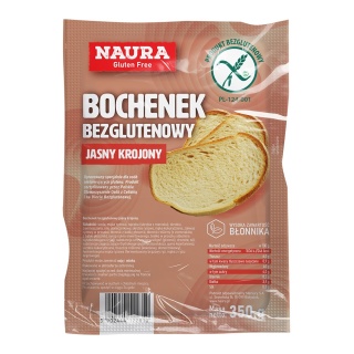 NAURA Bochenek bezglutenowy jasny krojony 350g