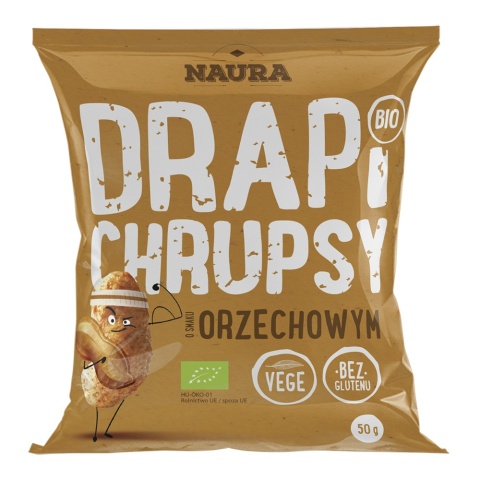 NAURA Chrupki o smaku orzechowym bezglutenowe BIO 50g