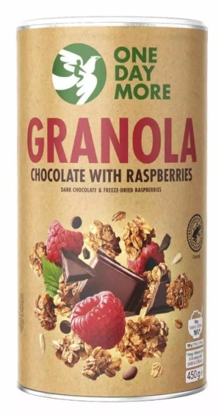 OneDayMore Granola Czekoladowa z Malinami 450g