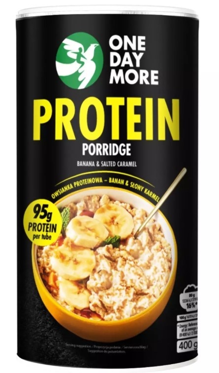 OneDayMore Owsianka Proteinowa bananowa ze słonym karmelem 450g OneDayMore Owsianka Proteinowa bananowa ze słonym karmelem 450g