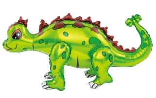 PartyPal Balon foliowy dinozaur Ankylozaur zielony 73x36cm