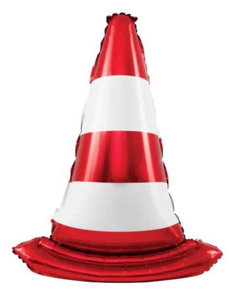 PartyPal Balon foliowy stojący Pachołek drogowy 65x88 cm