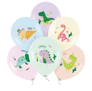 PartyPal Balony Dinozaury 12cali 6szt.
