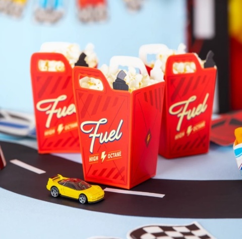 PartyPal Pudełko na popcorn Wyścigówki 6szt.