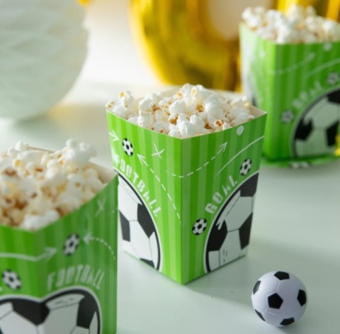 PartyPal Pudełko na popcorn Football 12,5x8,5cm 6szt.