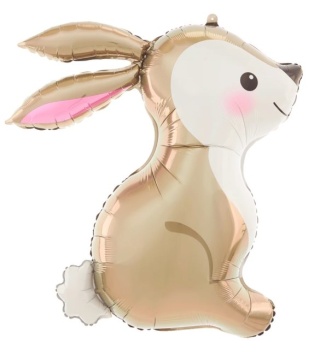 PartyPal Balon foliowy Zając 67x80cm 1szt.