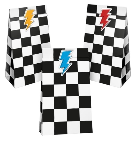 PartyPal Torebki na cukierki i przekąski Wyścigówki 6 szt.