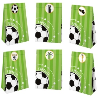 PartyPal Torebki na cukierki Piłka nożna Football 6szt.