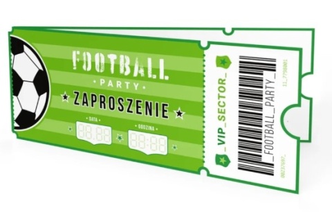 PatryPal Zaproszenie na imprezę Piłka nożna Football 6szt.