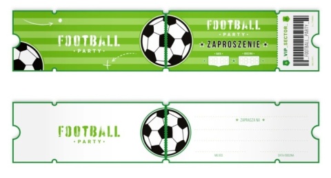 PatryPal Zaproszenie na imprezę Piłka nożna Football 6szt.