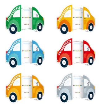 PatryPal Zaproszenie na imprezę Auta 6szt. mix