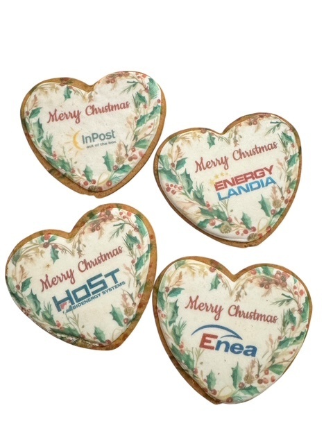 Pierniki z Twoim logo duże 10szt. Dowolny nadruk. Ciastko korzenne