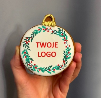 Pierniki z Twoim logo duże 10szt. Dowolny nadruk okrągły ze złoceniem