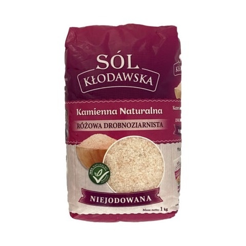 SÓL KŁODAWSKA Sól kamienna różowa gruboziarnista 1kg