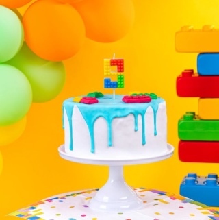 PartyPal Świeczka na tort Klocki cyfra 9 PartyPal
