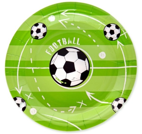 PartyPal Talerzyk papierowy Football 7cali 6szt.