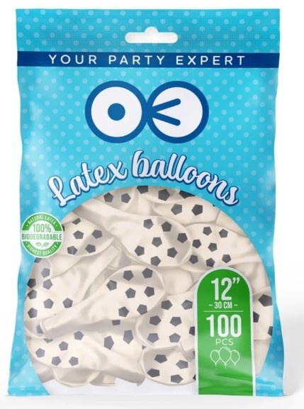 PartPal Balony biodegradowalne Football 12cali 100szt.