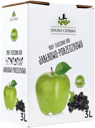 DOLINA CZERSKA NFC Sok tłoczony JABŁKO-CZARNA PORZECZKA 3l karton