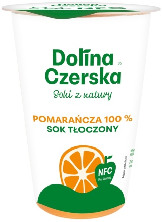 DOLINA CZERSKA NFC Sok tłoczony pomarańcza 200ml 20x kubek
