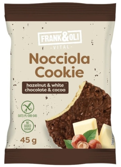 FRANK&OLI Nocciola Cookie Hazelnut white chocolate cocoa 45g NOWOŚĆ
