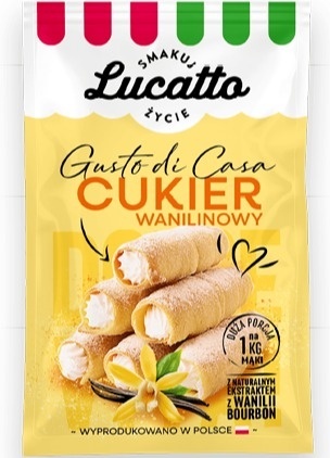 Lucatto Cukier wanilinowy z ekstraktem wanilii 16g