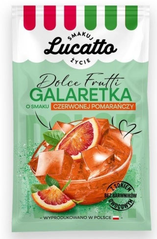 Lucatto Galaretka o smaku czerwonej pomarańczy 70g
