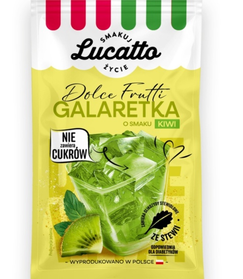 Lucatto Galaretka o smaku kiwi bez cukru 30g