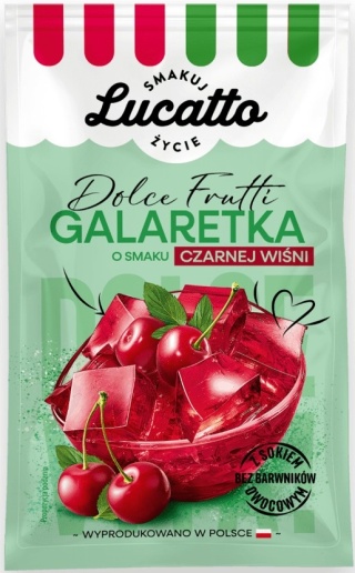 Lucatto Galaretka o smaku czarnej wiśni 70g