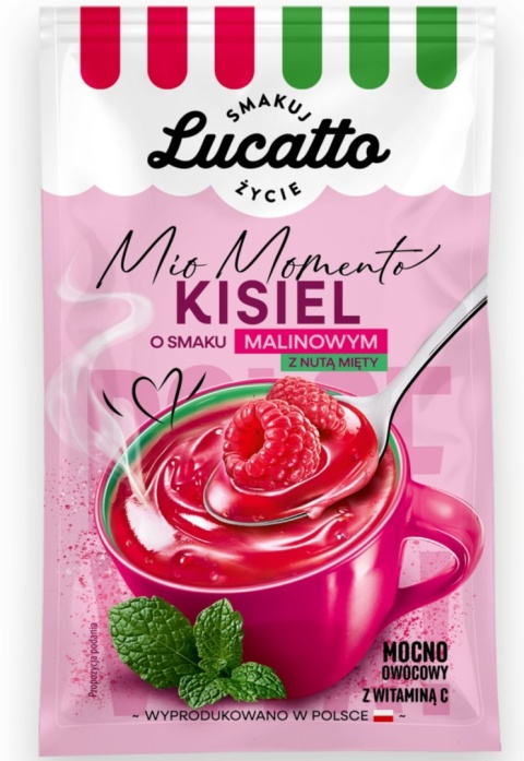 Lucatto Kisiel malina z nutką mięty 30g
