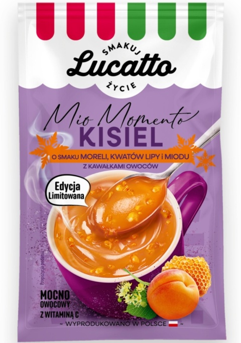 Lucatto Kisiel o smaku moreli, kwiatów lipy i miodu 30g