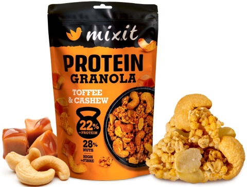 MIXIT Proteinowa granola z pieca - Toffee & orzechy nerkowca 350g