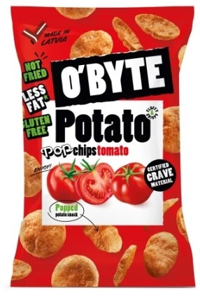 O'BYTE Chipsy ziemniaczane o smaku pomidorów 90 g