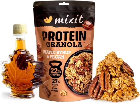 MIXIT Proteinowa granola z pieca - Syrop klonowy & orzechy pekan 350g