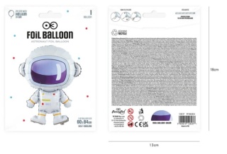 PartyPal Balon foliowy Astronauta 60x84cm