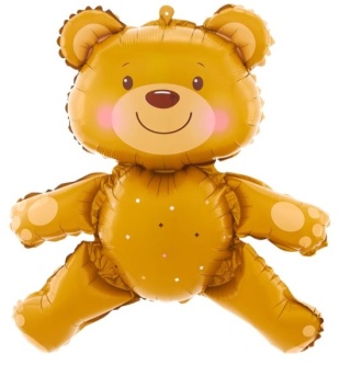 PartyPal Balon foliowy Miś 60x64cm