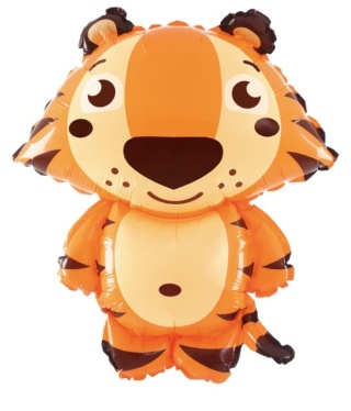 PartyPal Balon foliowy Tygrys 45x63cm