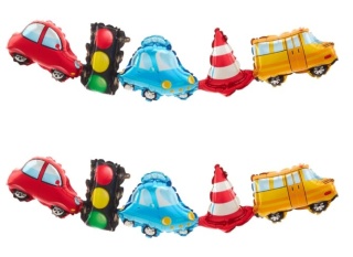 PartyPal Girlanda balonowa Auta 206x34cm