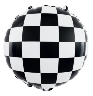 PartyPal Balon foliowy Racing Car Flaga w szachownicę