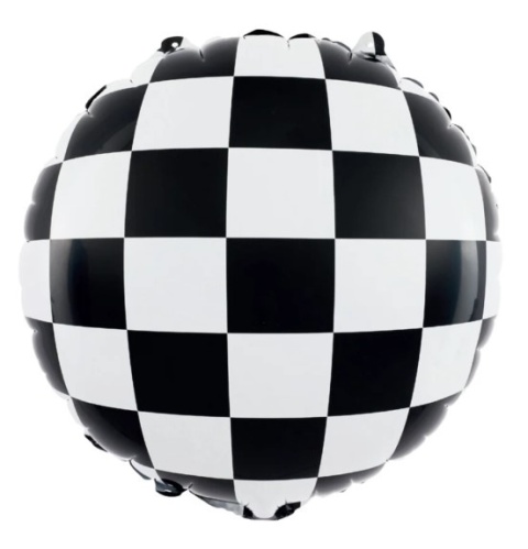 PartyPal Balon foliowy Racing Car Flaga w szachownicę
