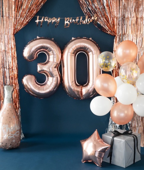 PartyPal Balon foliowy cyfra 0 rose gold 70cm