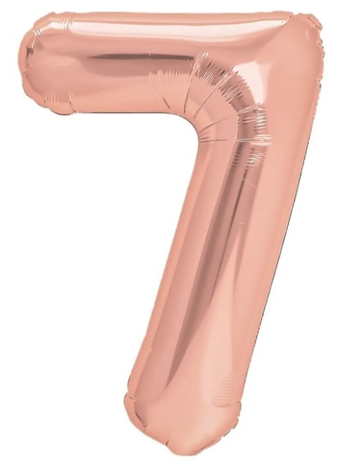 PartyPal Balon foliowy cyfra 7 rose gold 70cm