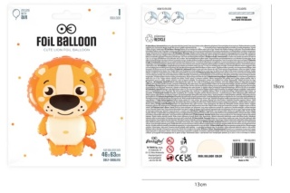 PartyPal Balon foliowy Lew 45x63cm
