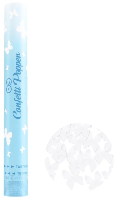 PartyPal Konfetti motyle białe 30cm