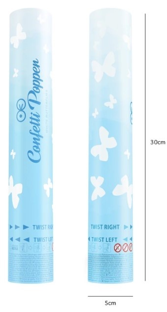 PartyPal Konfetti motyle białe 30cm